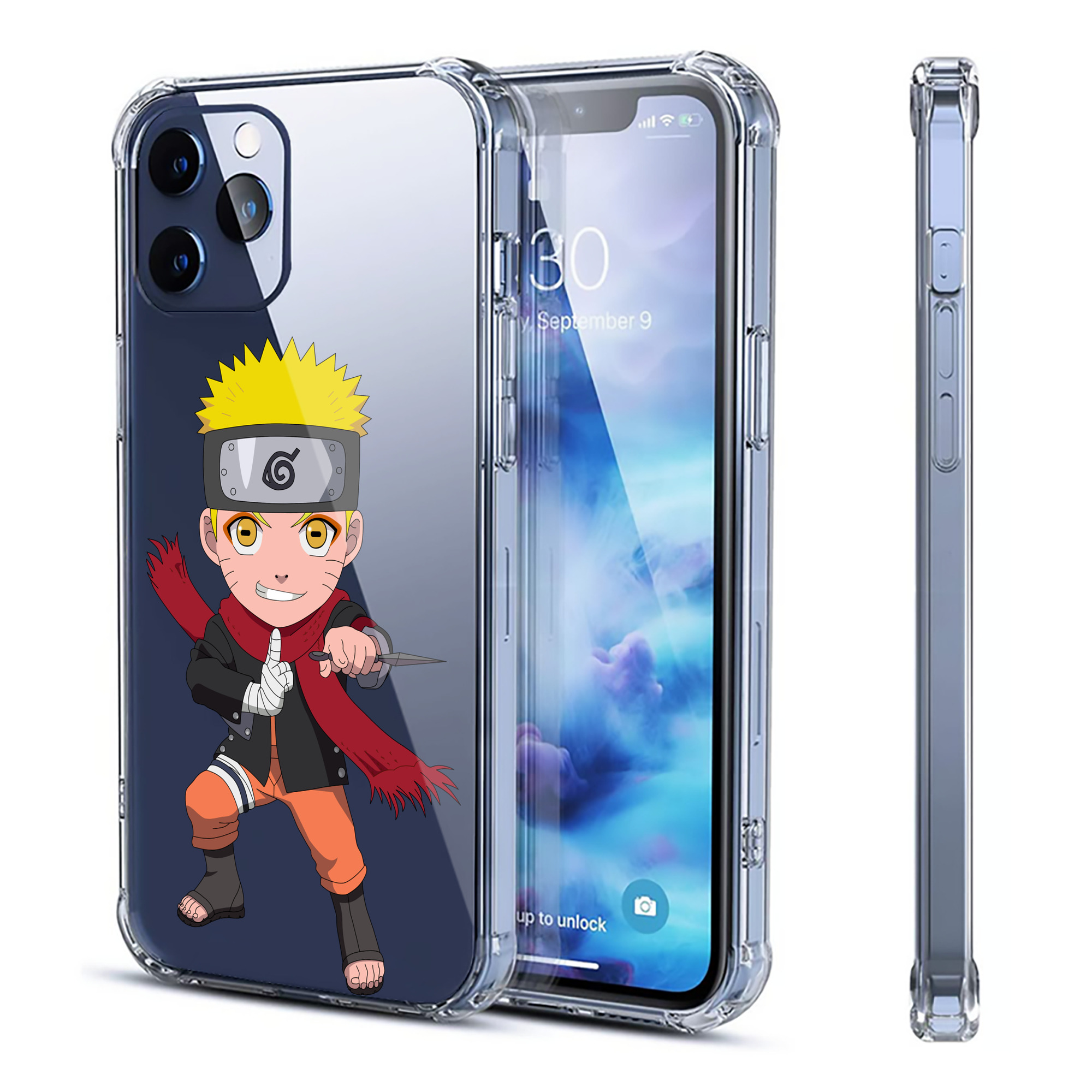 （画像用） NARUTO -ナルト- うずまき ナルト Uzumaki Naruto 【iPhone 12シリーズ対応】透明スマホケース（クリアソフトケース）